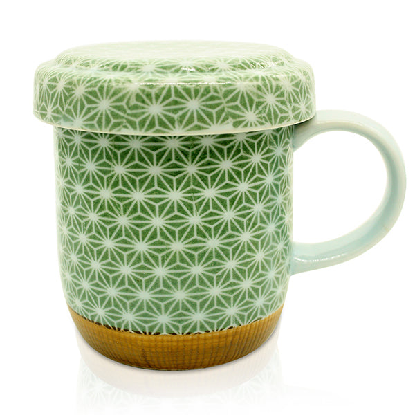 Japanese Tea Infuser Mug 350ml - Kira Green | Quality Stoneware – Tea ...