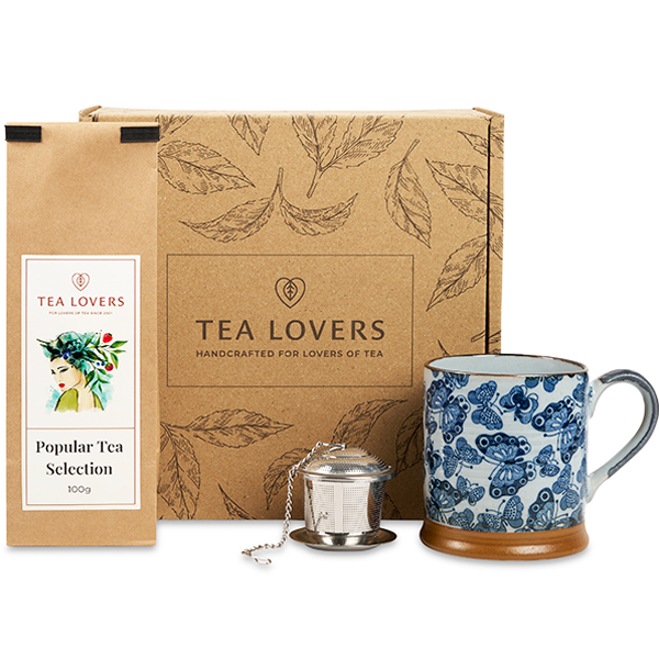 Tea Gift Box with Japanese Butterfly Mug
