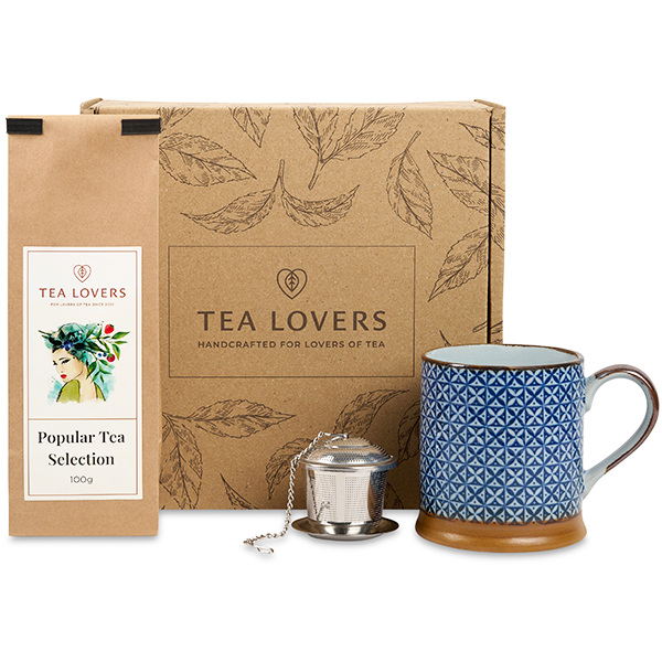 Tea Gift Box with Japanese Mug Geometric
