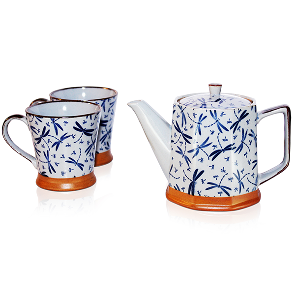 Japanese Dragonfly Blue Tea Set Quality Japanese Ceramic Tea Sets