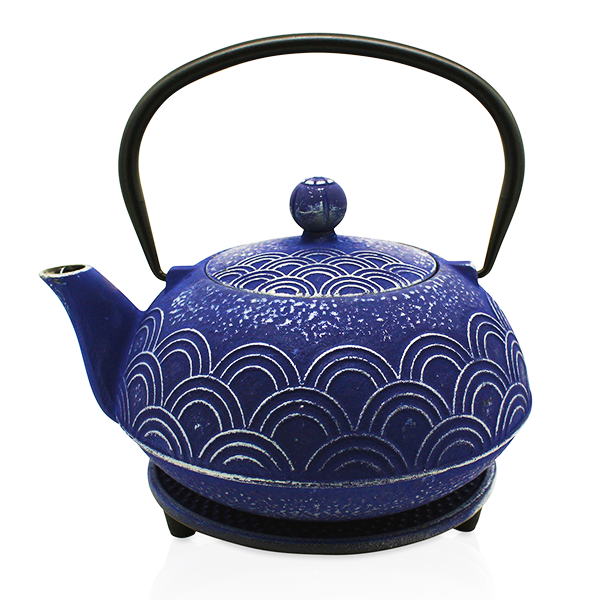 Nami Blue Wave Cast Iron Teapot 900ml Quality Iron Teapots Tea Lovers